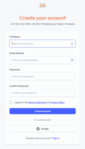 How it works - step 1 - registration